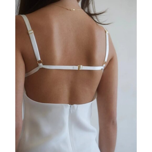 Artless Forever Silk Corset Dress in White - Picture 3 of 5
